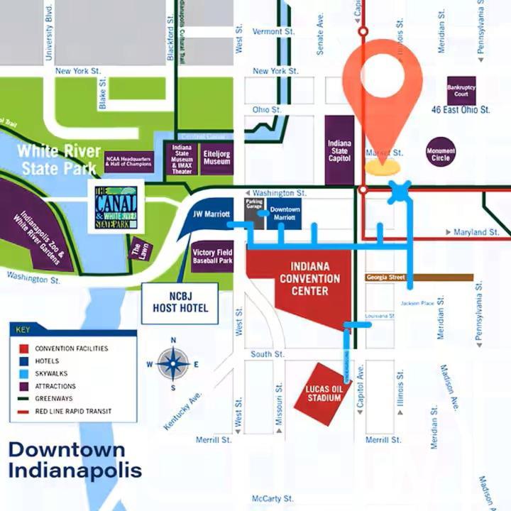Free Parking! Downtown King Suite Lucas Oil- Conv Center Skywalk#1 Indianápolis Exterior foto